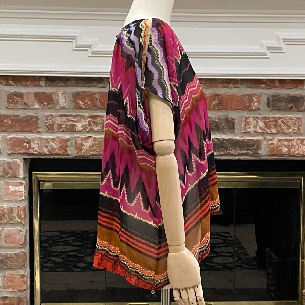 Charlotte Russe chevron high-low sunset-colored top / XS / Excellent condition - Picture 4 of 12